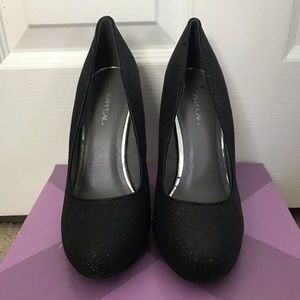 Brand new X•Appeal black glitter heels